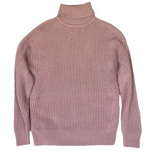 Miss Selfridge Sweater Womens US 4‎ Pink Knit Coquette Clean Feminine Turtleneck